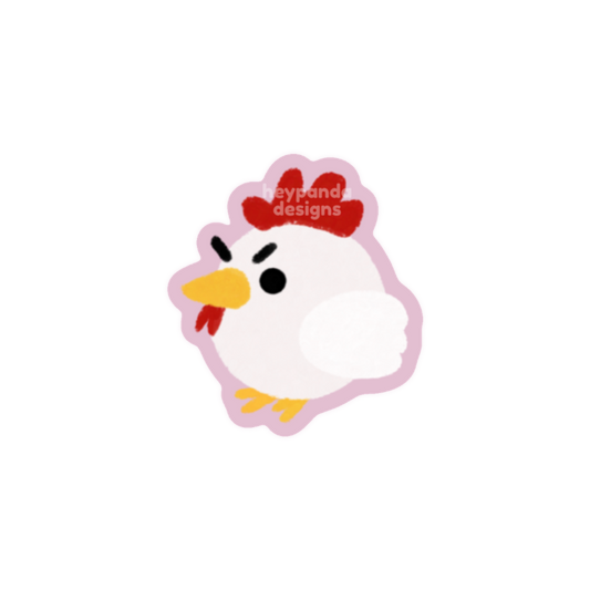 angry chicken (individual sticker)