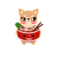 snarky shiba inu (individual sticker)