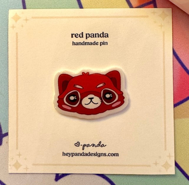 red panda (resin pin)