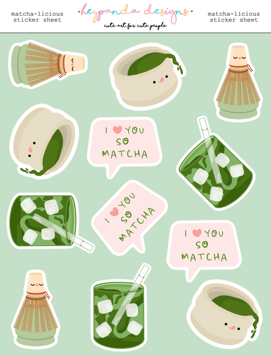 matchalicious (sticker sheet)