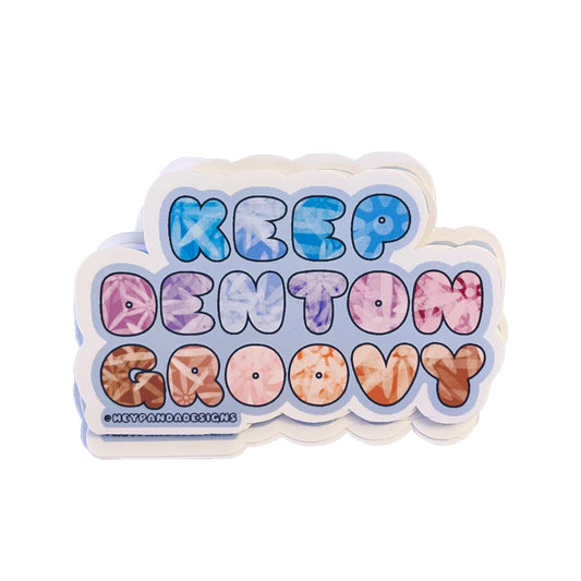 groovy denton (individual sticker)