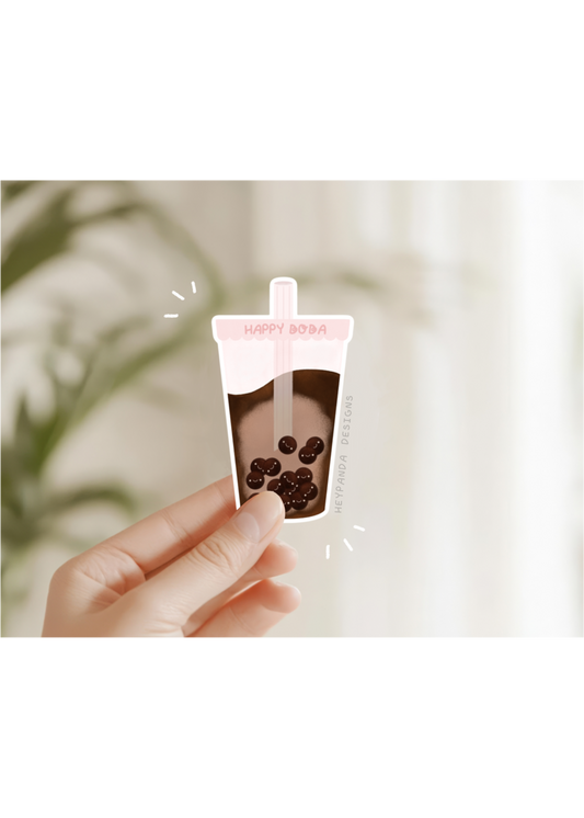 happy boba (individual sticker)