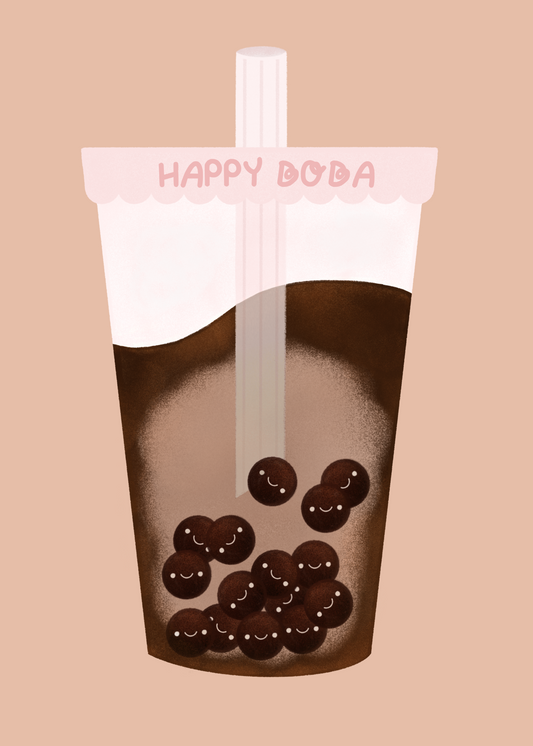 happy boba (greeting card)