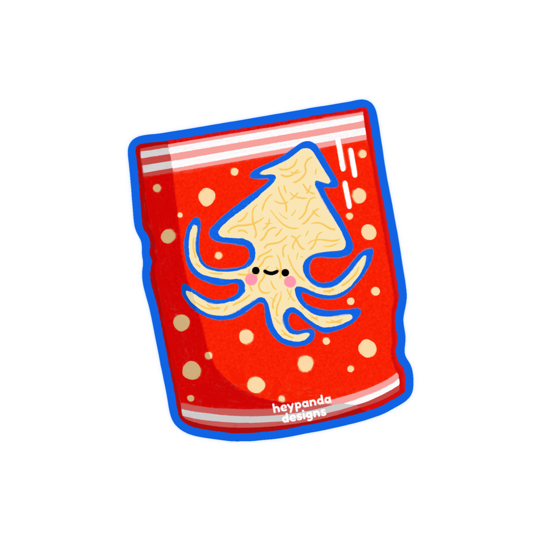 squid snack (individual sticker)