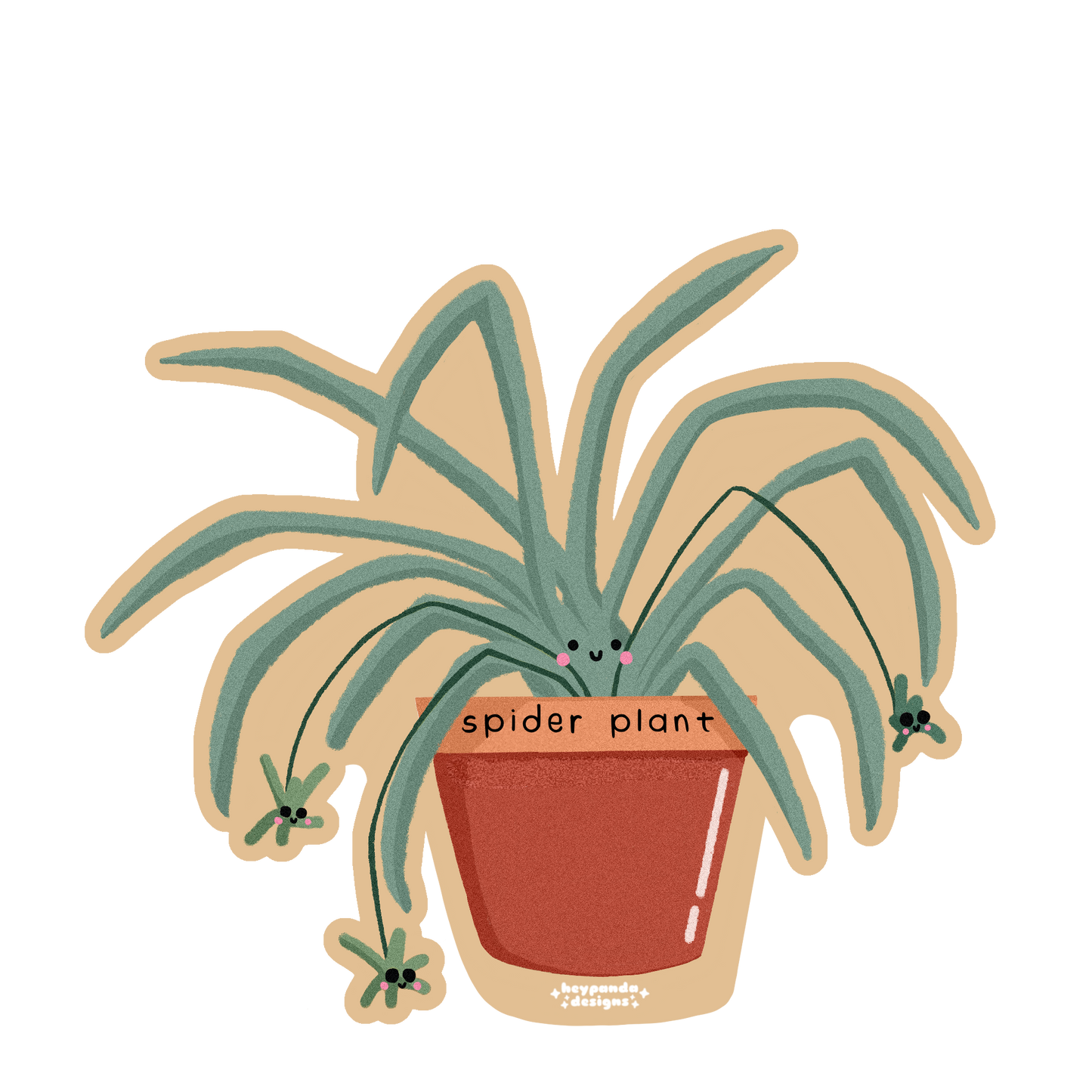 spider plant (individual sticker)