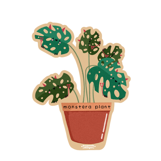 monstera plant (individual sticker)