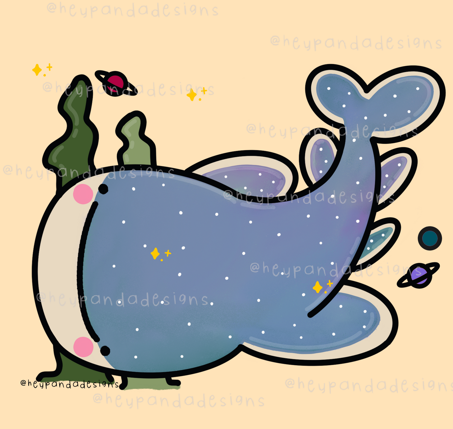 galaxy whale shark (art print)