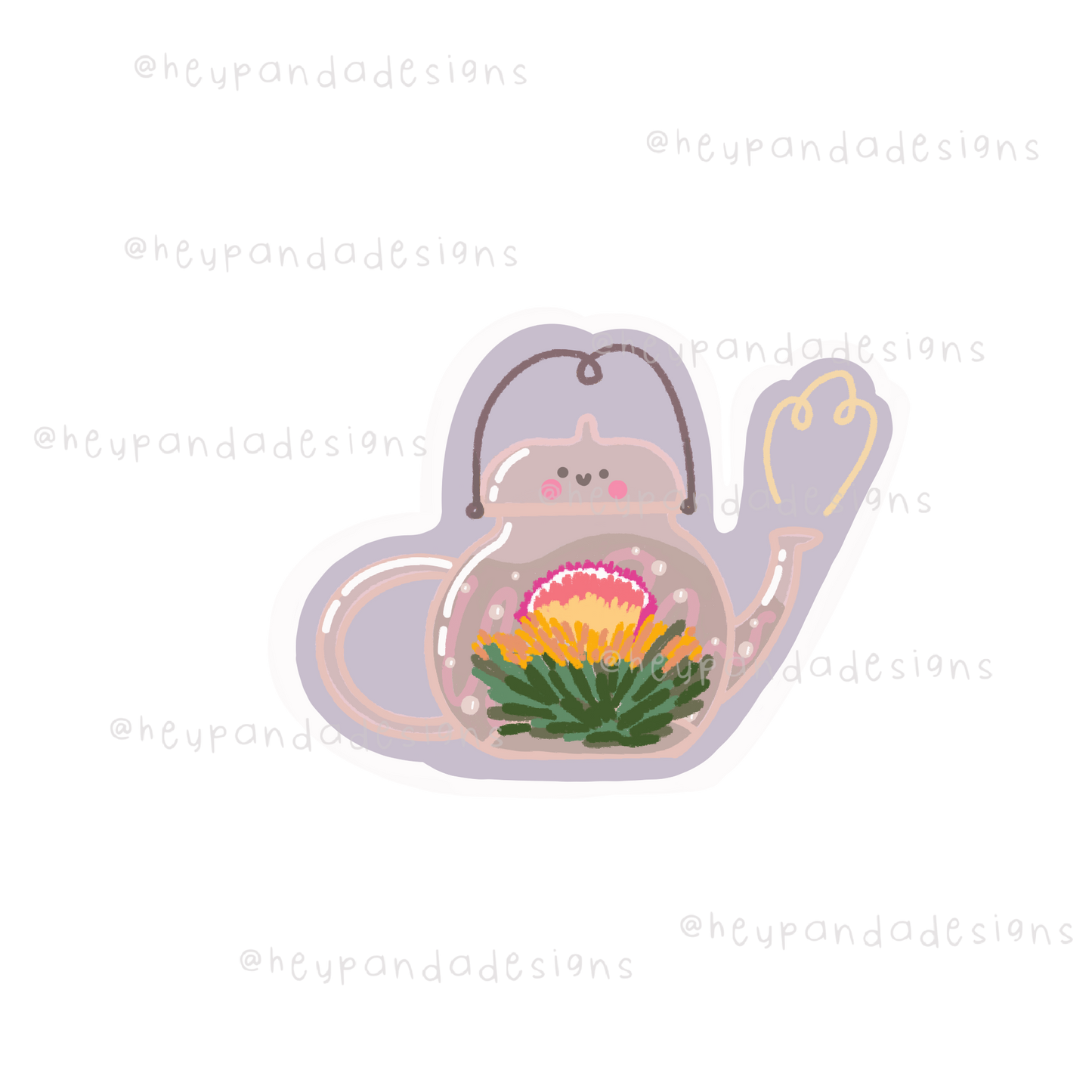 blooming tea (individual sticker)