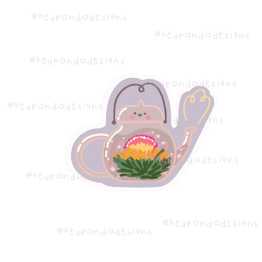 blooming tea (individual sticker)