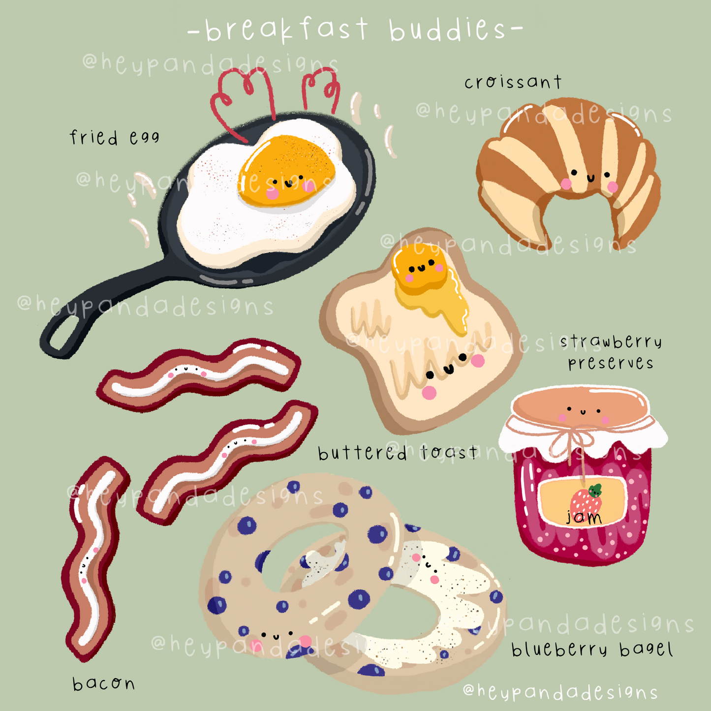 breakfast buddies (art print)