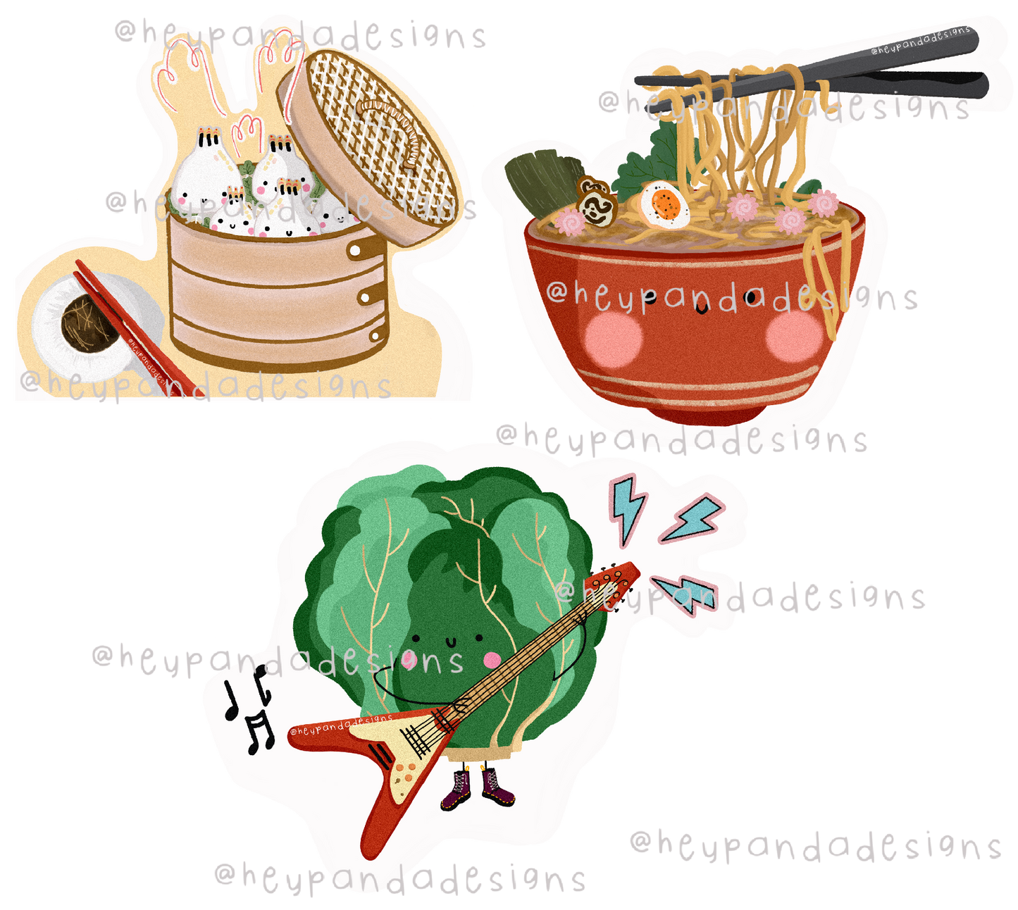 cheeky foods (sticker sheet)