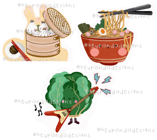 cheeky foods (sticker sheet)