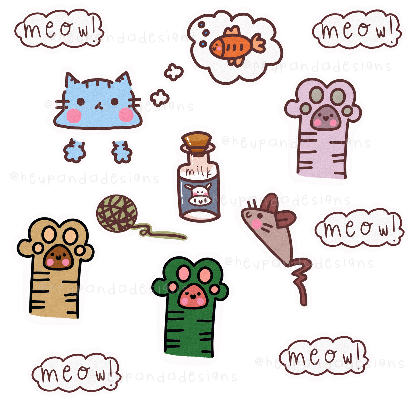 little paws (sticker sheet)