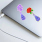 flower vase (individual stickers)
