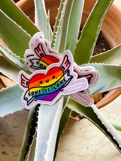 love rainbow (individual sticker)