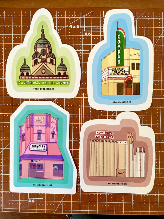 iconic denton (stickers)