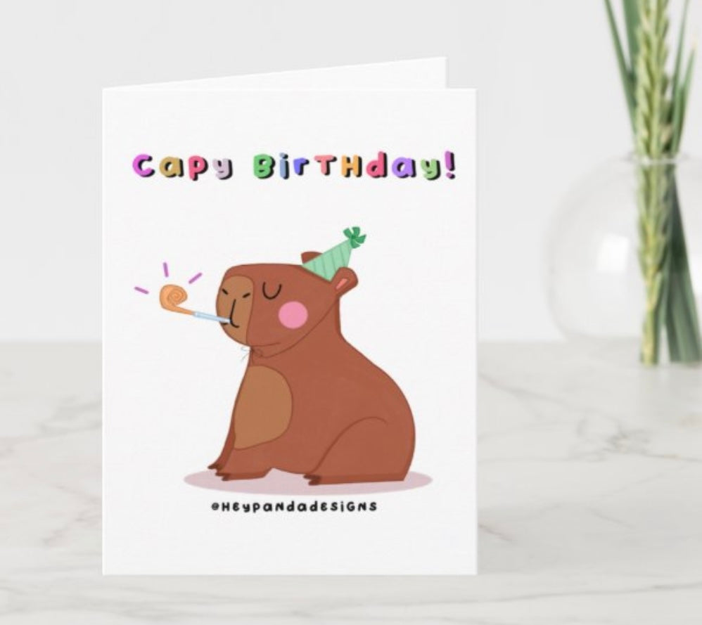 capybara bday (greeting card)