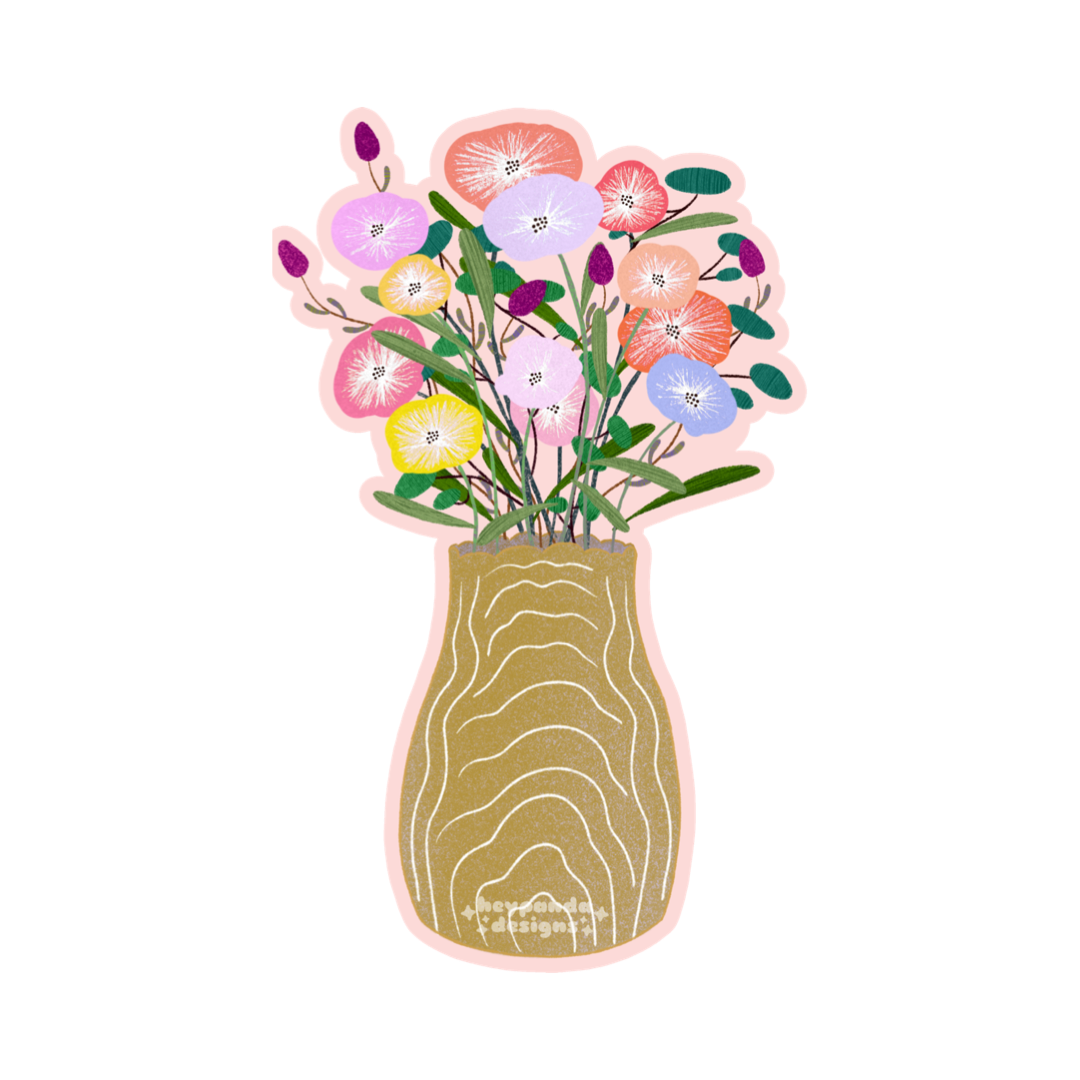 vase bouquet (individual sticker)