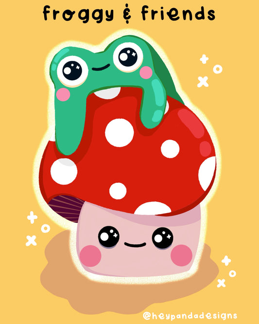 froggy shroom (art print)