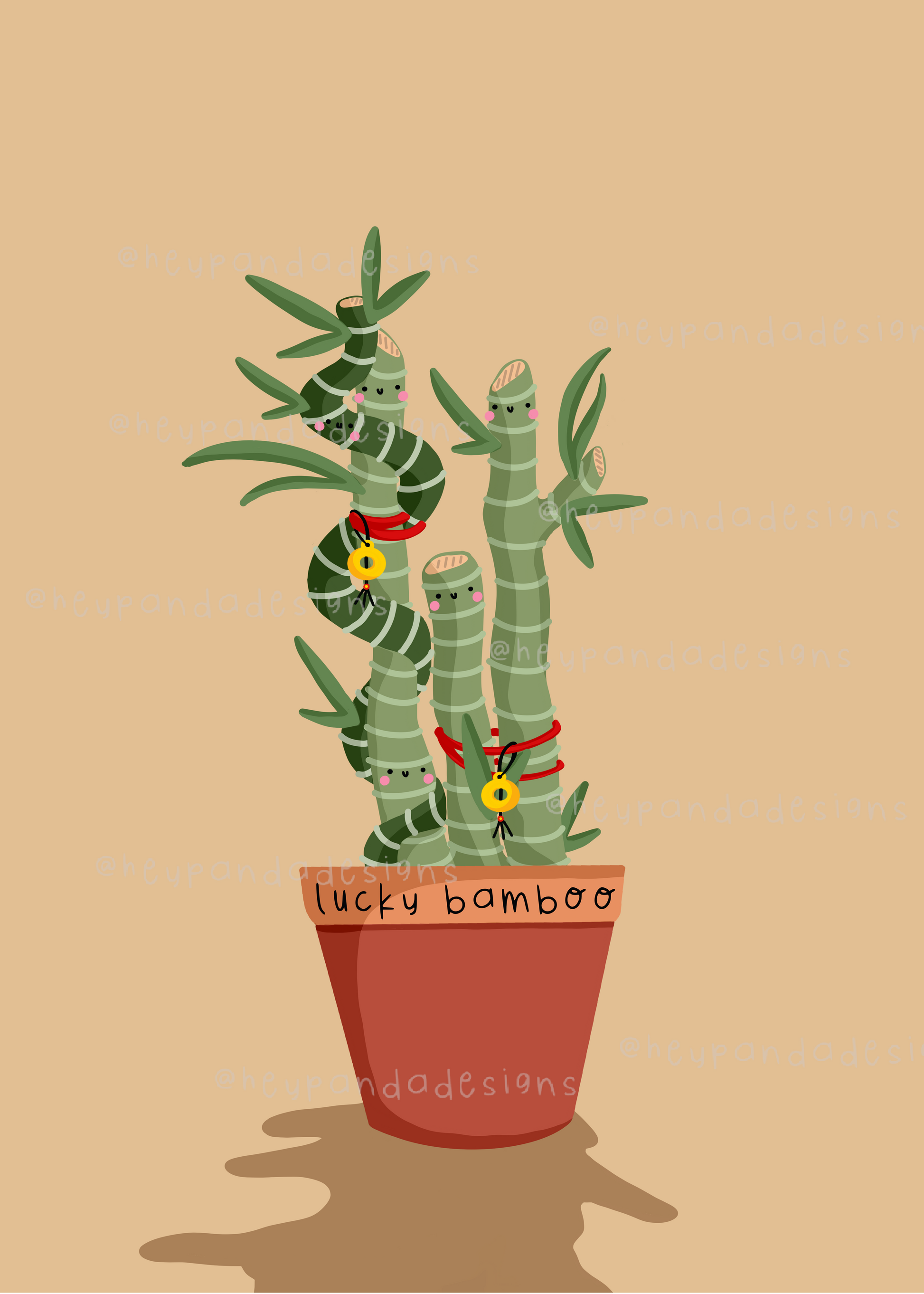 lucky bamboo art lucky bamboo (art print) – heypandadesigns
