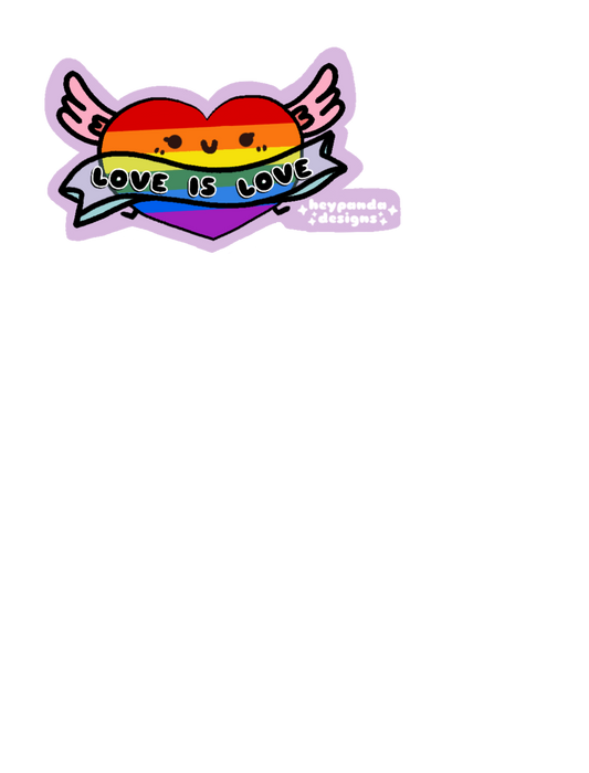 love rainbow (individual sticker)