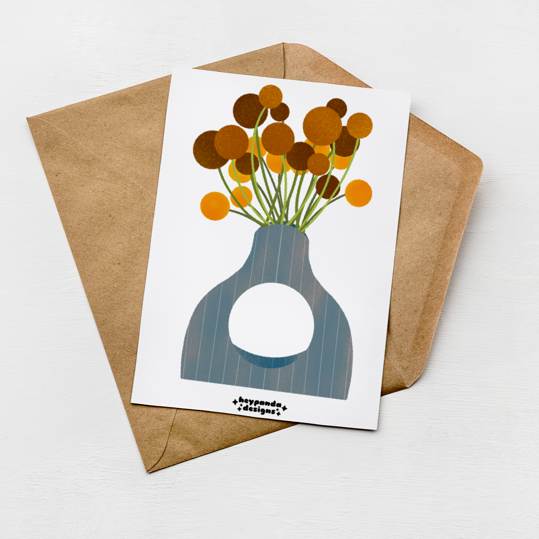 vase billy buttons (greeting card)