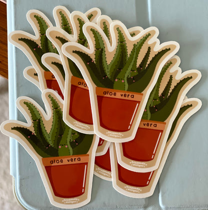 aloe vera plant (individual sticker)