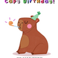 capybara bday (greeting card)