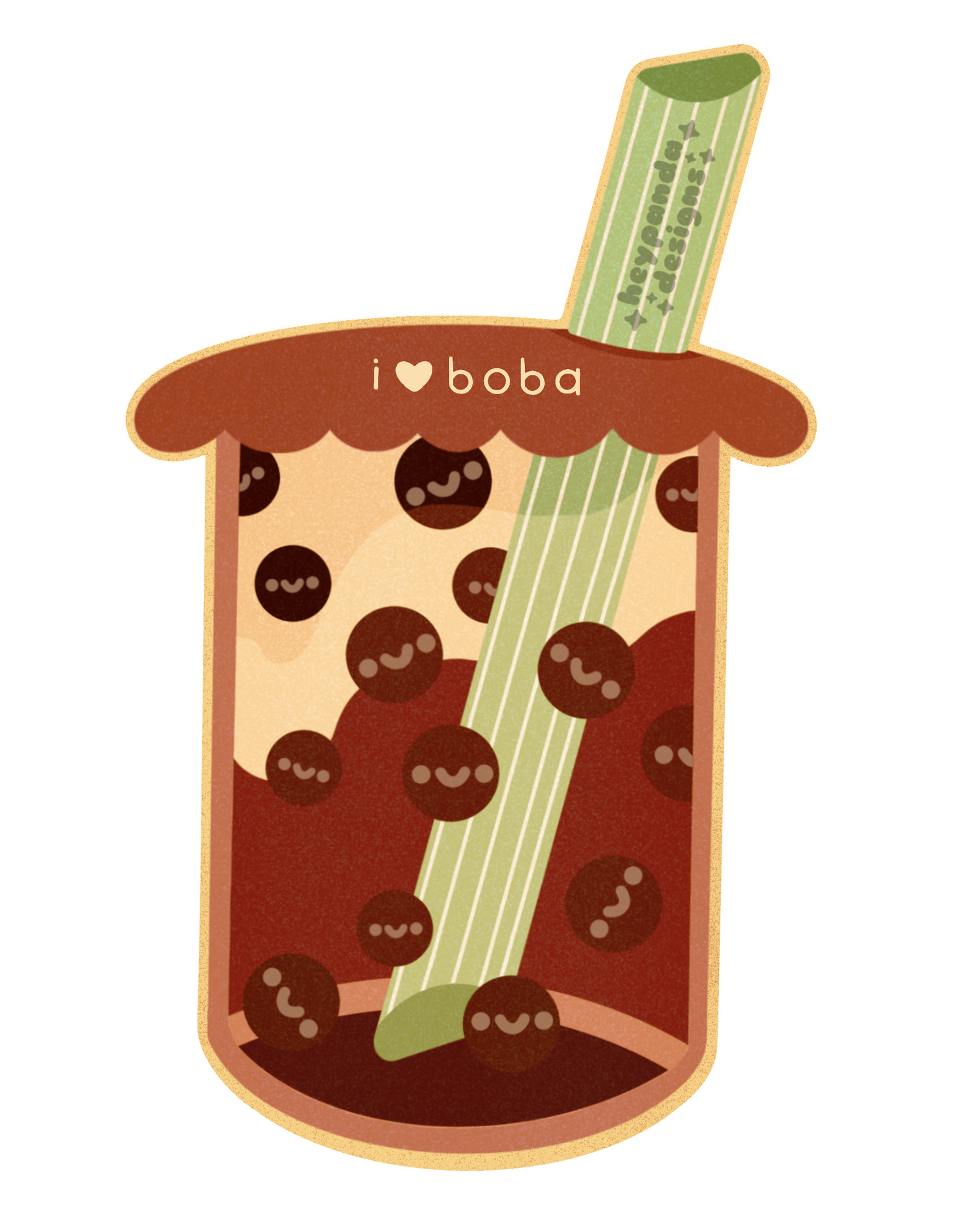 boba love (individual sticker)