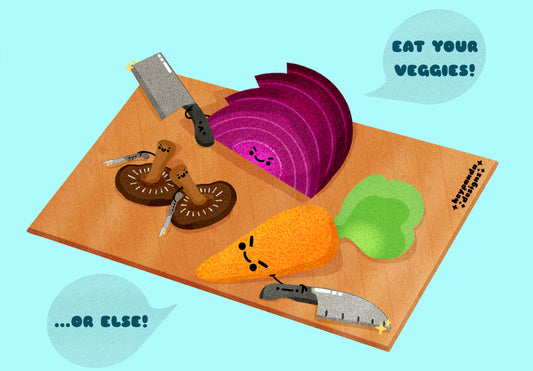 bossy veggies (art print)