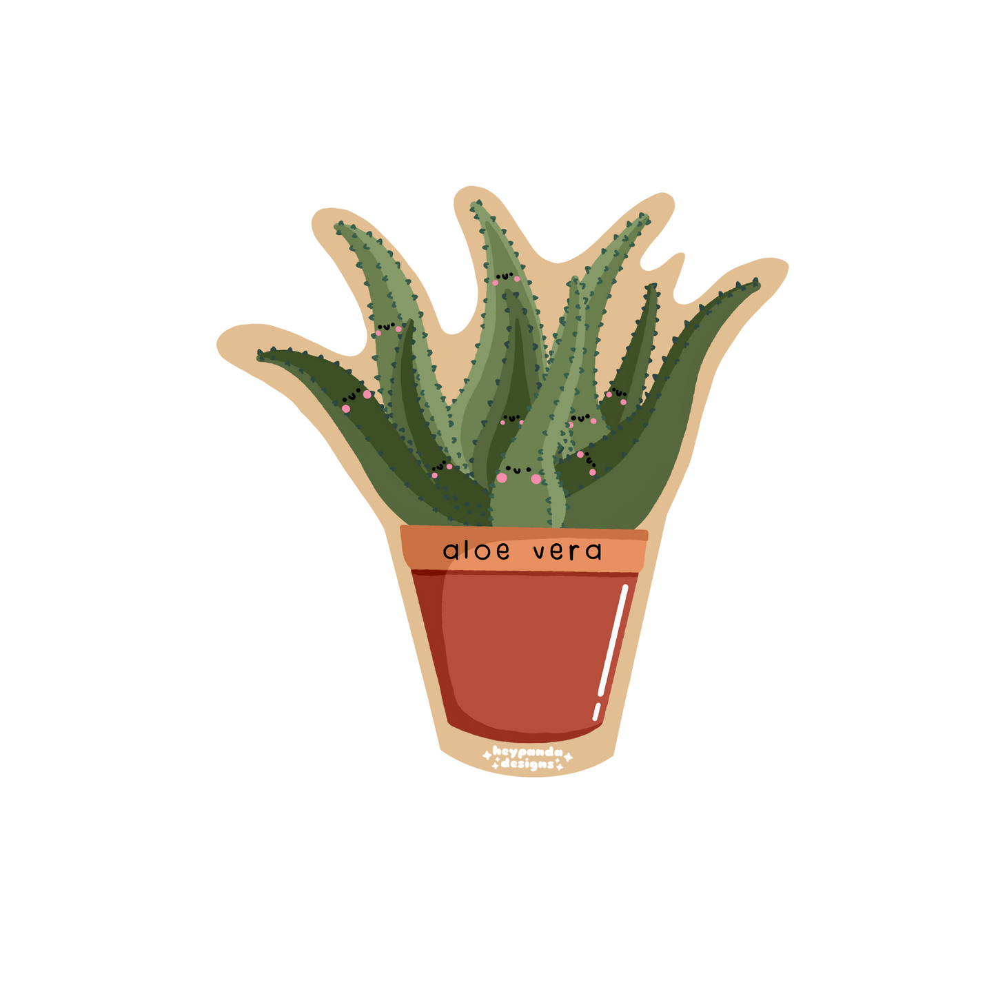 aloe vera plant (individual sticker)